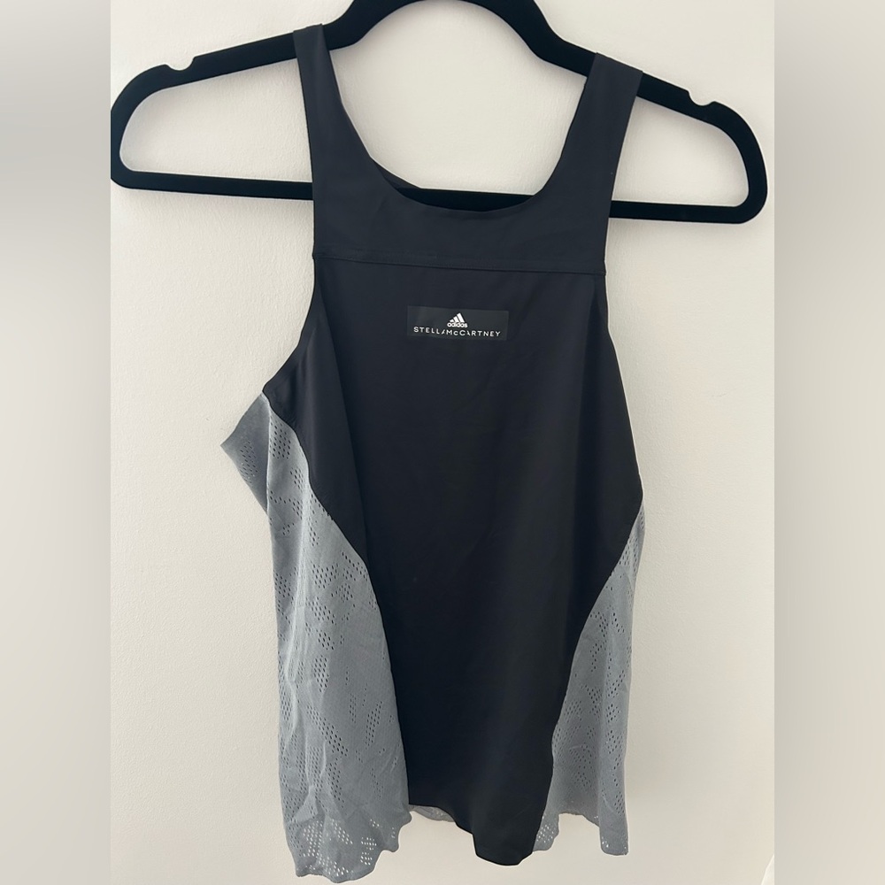 Adidas by Stella McCartney Black and Gray Active Tank